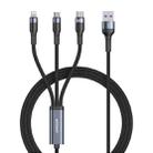 JOYROOM S-1260G5 3 in 1 USB to 8 Pin + USB-C / Type-C + Micro USB Fast Charging Cable, Cable Length: 1.2m(Black) - 1