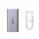 Baseus CCGP070012 GaN3 Pro 65W Dual USB-C / Type-C + USB GaN Fast Charger + 1m Xiaobai Series 100W USB-C / Type-C to USB-C / Type-C Fast Charging Data Cable Set, CN Plug(Silver + White) - 1