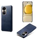 For Huawei P50 Calf Texture PC + PU Phone Case(Blue) - 1