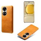 For Huawei P50 Pro Calf Texture PC + PU Phone Case(Orange) - 1