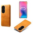 For Huawei P50 Pro+ Calf Texture PC + PU Phone Case(Orange) - 1