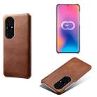 For Huawei P50 Pro+ Calf Texture PC + PU Phone Case(Brown) - 1