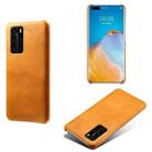 For Huawei P40 Calf Texture PC + PU Phone Case(Orange) - 1