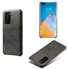 For Huawei P40 Calf Texture PC + PU Phone Case(Black) - 1