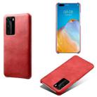 For Huawei P40 Pro Calf Texture PC + PU Phone Case(Red) - 1