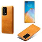 For Huawei P40 Pro+ Calf Texture PC + PU Phone Case(Orange) - 1