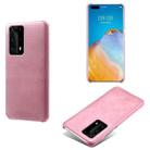 For Huawei P40 Pro+ Calf Texture PC + PU Phone Case(Pink) - 1