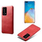 For Huawei P40 Pro+ Calf Texture PC + PU Phone Case(Red) - 1