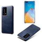 For Huawei P40 Pro+ Calf Texture PC + PU Phone Case(Blue) - 1