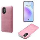 For Huawei nova 8 5G Calf Texture PC + PU Phone Case(Pink) - 1