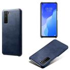 For Huawei nova 7 SE Calf Texture PC + PU Phone Case(Blue) - 1