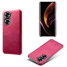 For Honor 60 Calf Texture PC + PU Phone Case(Rose Red) - 1