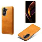 For Honor 60 Pro Calf Texture PC + PU Phone Case(Orange) - 1