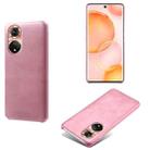 For Honor 50 Calf Texture PC + PU Phone Case(Pink) - 1