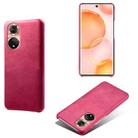 For Honor 50 Calf Texture PC + PU Phone Case(Rose Red) - 1