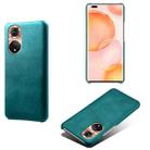 For Honor 50 Pro Calf Texture PC + PU Phone Case(Green) - 1