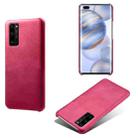 For Honor 30 Pro Calf Texture PC + PU Phone Case(Rose Red) - 1