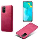 For Honor 30S Calf Texture PC + PU Phone Case(Rose Red) - 1