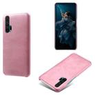 For Honor 20 Pro Calf Texture PC + PU Phone Case(Pink) - 1