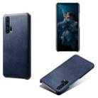 For Honor 20 Pro Calf Texture PC + PU Phone Case(Blue) - 1