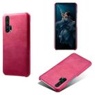 For Honor 20 Pro Calf Texture PC + PU Phone Case(Rose Red) - 1