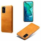 For Honor V30 Pro Calf Texture PC + PU Phone Case(Orange) - 1