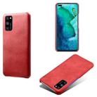 For Honor V30 Pro Calf Texture PC + PU Phone Case(Red) - 1