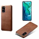 For Honor V30 Pro Calf Texture PC + PU Phone Case(Brown) - 1