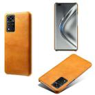 For Honor V40 5G Calf Texture PC + PU Phone Case(Orange) - 1