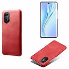 For Honor V40 Lite Calf Texture PC + PU Phone Case(Red) - 1