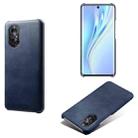 For Honor V40 Lite Calf Texture PC + PU Phone Case(Blue) - 1