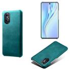 For Honor V40 Lite Calf Texture PC + PU Phone Case(Green) - 1