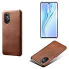 For Honor V40 Lite Calf Texture PC + PU Phone Case(Brown) - 1