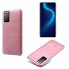 For Honor X10 5G Calf Texture PC + PU Phone Case(Pink) - 1