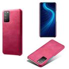 For Honor X10 5G Calf Texture PC + PU Phone Case(Rose Red) - 1