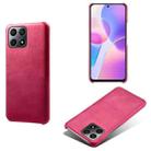 For Honor X30i Calf Texture PC + PU Phone Case(Rose Red) - 1