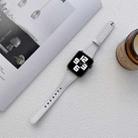 Genuine Leather Watch Band For Apple Watch Series 8&7 41mm / SE 2&6&SE&5&4 40mm / 3&2&1 38mm(White) - 1