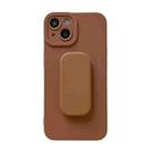 For iPhone 13 Pro Max TPU Phone Case with Holder (Brown) - 1