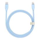 Baseus CAGD020003 Jelly Series 20W Type-C to 8 Pin Liquid Silicone Fast Charging Data Cable, Cable Length: 1.2m(Blue) - 1