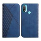 For Motorola Moto E20 / E30 / E40 Skin Feel Magnetic Leather Phone Case(Blue) - 1