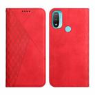 For Motorola Moto E20 / E30 / E40 Skin Feel Magnetic Leather Phone Case(Red) - 1