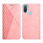 For Motorola Moto E20 / E30 / E40 Skin Feel Magnetic Leather Phone Case(Rose Gold) - 1