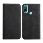 For Motorola Moto E20 / E30 / E40 Skin Feel Magnetic Leather Phone Case(Black) - 1