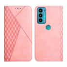 For Motorola Edge 20 Skin Feel Magnetic Leather Phone Case(Rose Gold) - 1