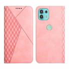 For Motorola Edge 20 Lite Skin Feel Magnetic Leather Phone Case(Rose Gold) - 1