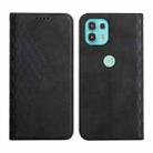 For Motorola Edge 20 Lite Skin Feel Magnetic Leather Phone Case(Black) - 1