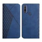 For Motorola G Pure Skin Feel Magnetic Leather Phone Case(Blue) - 1