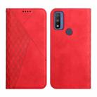 For Motorola G Pure Skin Feel Magnetic Leather Phone Case(Red) - 1