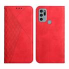 For Motorola Moto G60S Skin Feel Magnetic Leather Phone Case(Red) - 1