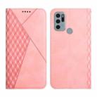 For Motorola Moto G60S Skin Feel Magnetic Leather Phone Case(Rose Gold) - 1